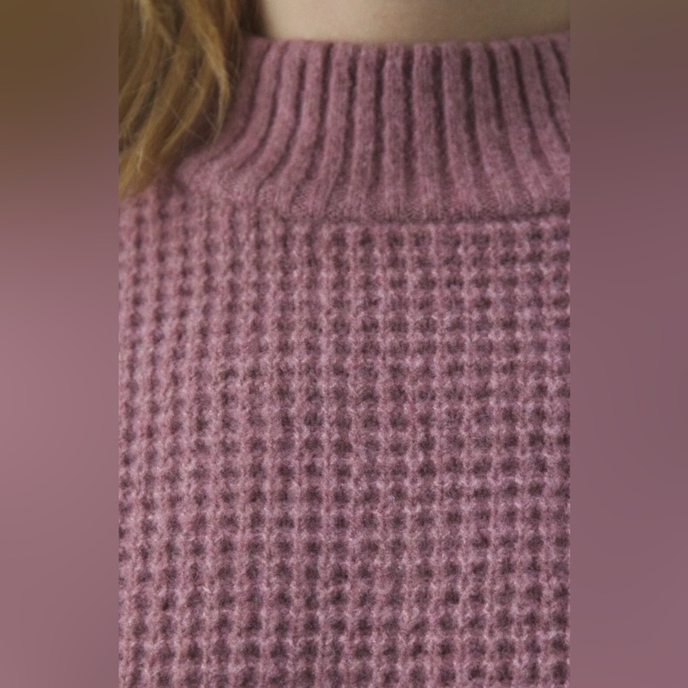 Hollister Womens Pink Easy Cozy Knit Crew Neck Long Sleeve Ribbed Sweater XS - Picture 4 of 11